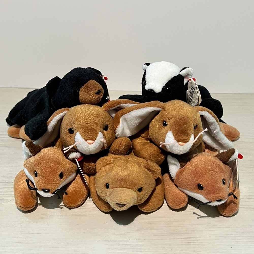 Wild Animal Beanies! 7 Ty Beanie Babies